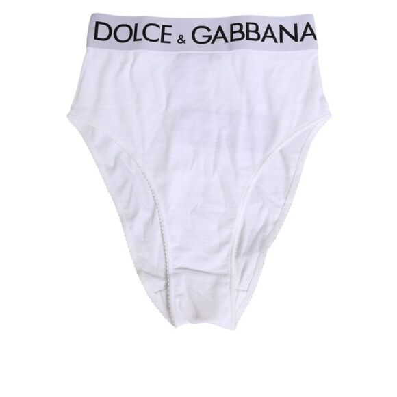 Dolce & Gabbana White Cotton Elastic DG Logo Waistband  Women's Underwear - Picture 1 of 2
